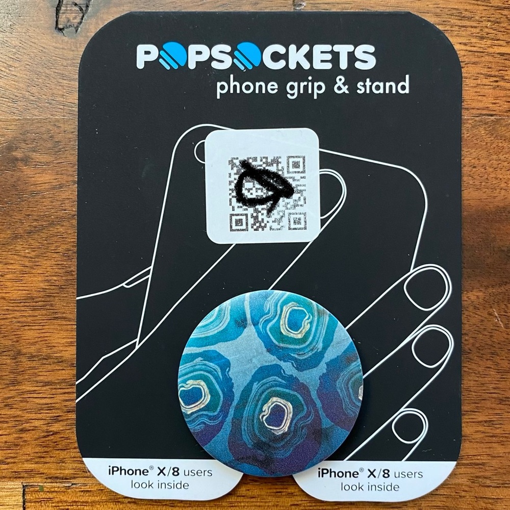 PopSocket Teal Pattern